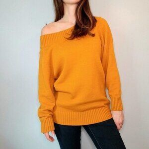 A'Milano Vintage Wide Neck Gold Women's Sweater Size Small